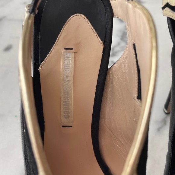 Nicholas Kirkwood Satin, Leather and Velvet Slingback Platform Sandals - Picture 4 of 12